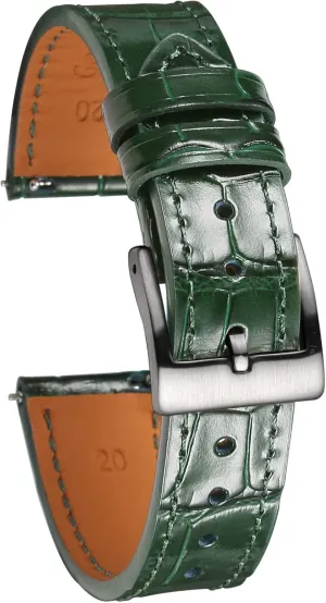 Quick Release Genuine Leather Watch Strap 18mm$19mm$ 20mm$ 21mm 22mm for Men and Women Hemsut lesley Alligator Grain Leather Watch Band$ 