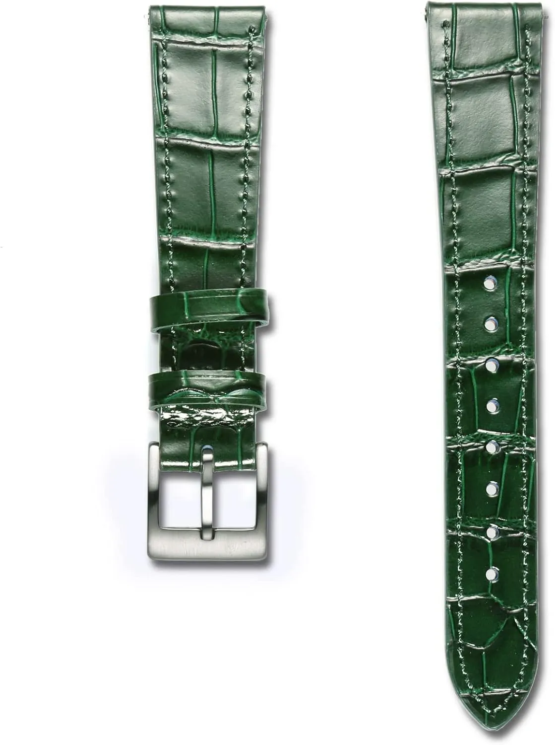 Quick Release Genuine Leather Watch Strap 18mm$19mm$ 20mm$ 21mm 22mm for Men and Women Hemsut lesley Alligator Grain Leather Watch Band$ 