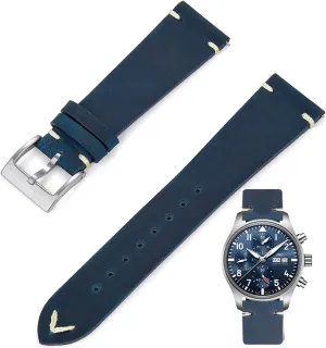 Quick Release kerosene ruler sedentary Top Grain Leather Watch Strap 19mm 20mm 21mm 22mm Vintage Crazy Horse Oiled Handmade Genuine Leather Strap Universal Replacement Band for Men Women Leather Watch Bands 