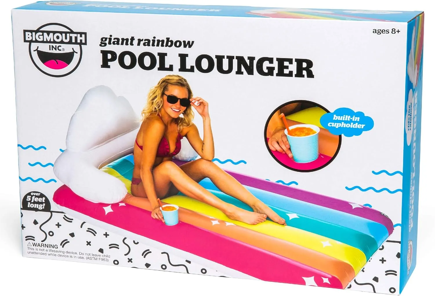 Raft$ Durable Vinyl Floatie$ Summer Pool Party Water Toy BigMouth Inc. Pool Float$ Large impulse Lounge 