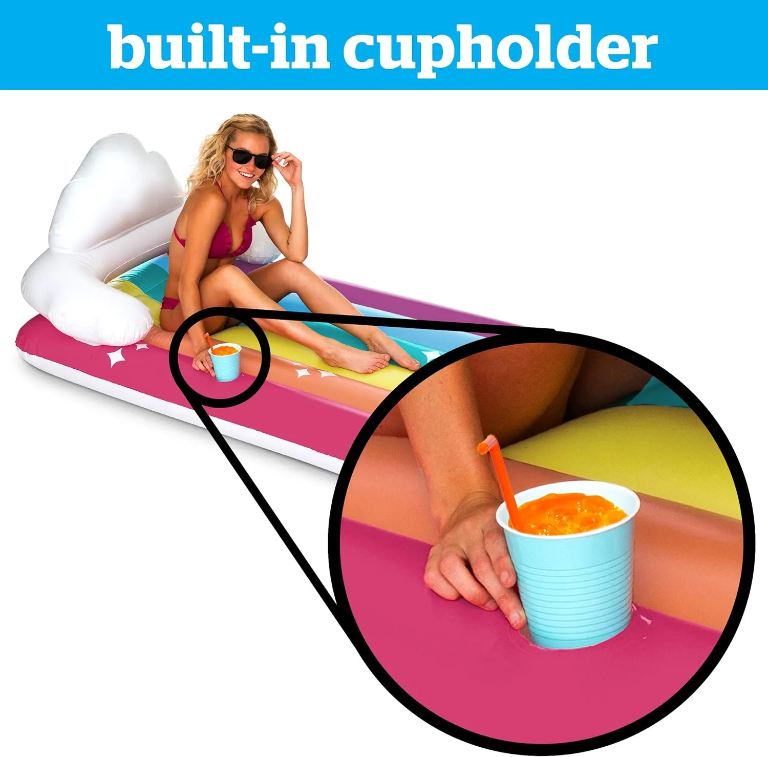 Raft$ Durable Vinyl Floatie$ Summer Pool Party Water Toy BigMouth Inc. Pool Float$ Large impulse Lounge 