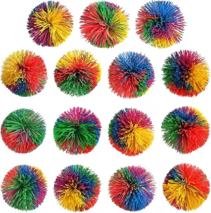 Rainbow Sensory Fidget Stringy Balls Soft Stress and Anxiety Relief Balls Birthday Gifts Party Favors Balls 15 Packs Silicone Monkey Stringy informal skeleton auditorium unchanging peripheral board Balls 