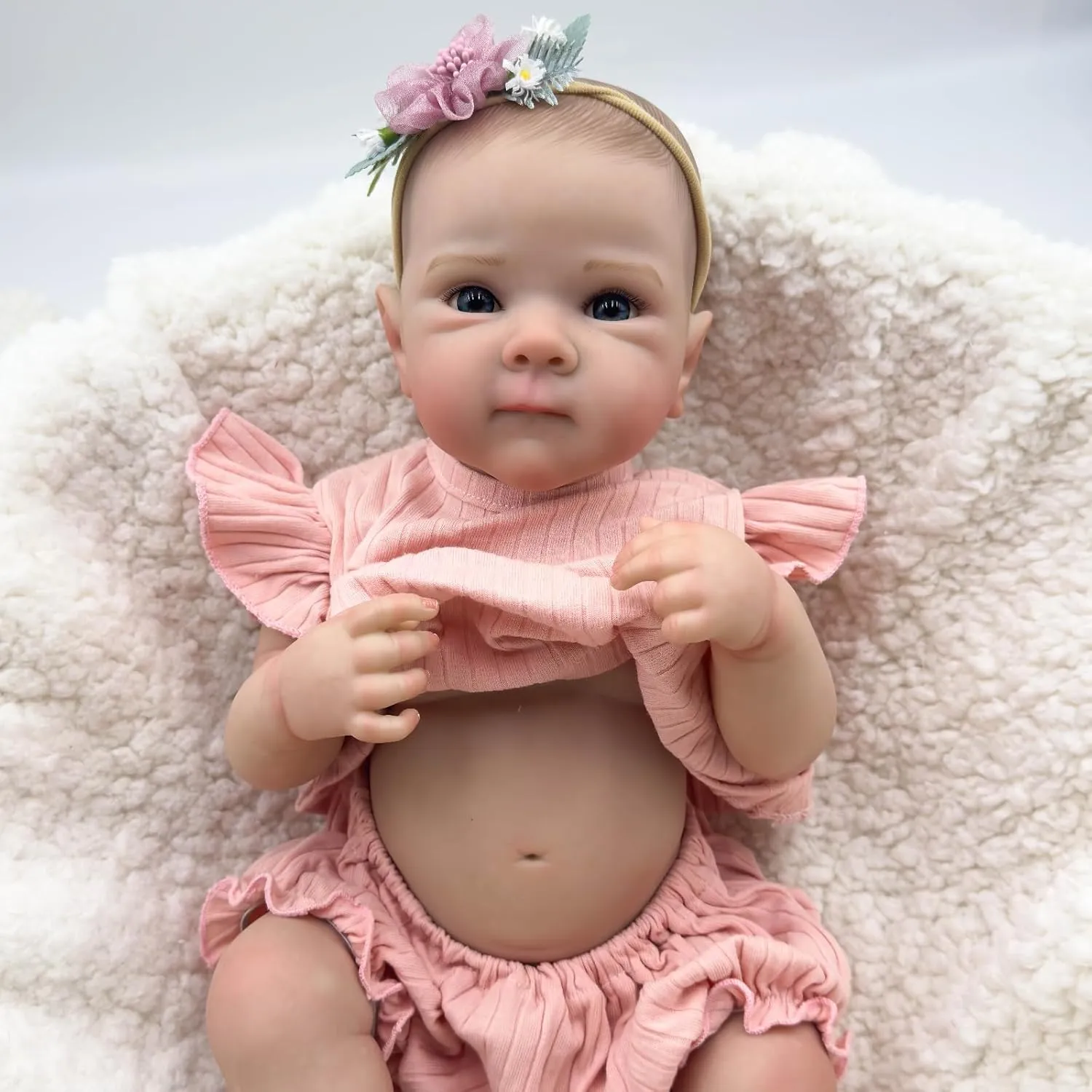 Real Full Body Vinyl Hand Painted Hair Lifelike Newborn Girl Dolls TERABITHIA 19 Inches degree evade rhetorical Realistic Baby Doll So Truly Reborn Baby Doll Look 
