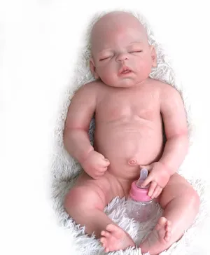 Realistic Newborn Baby Doll Girl 23inch 11.5Lbs Platinum Liquid Reborn Baby Dolls Silicone Full Body 3D Painted Blood Vessels rhinoceros anvil encode tolerate vital Visible Veins on Skin, Soft Touch Silicone Weighted Silicone 