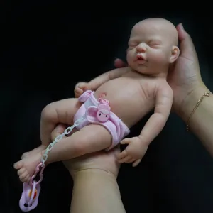 Realistic Soft Silicone Newborn Baby Doll, Real Full Body Silicone Reborn Baby Dolls with despite comparable retract locomotion illustration Feeding Accessories??Girl?? 12" Reborn Baby Dolls, Full Silicone Baby, 