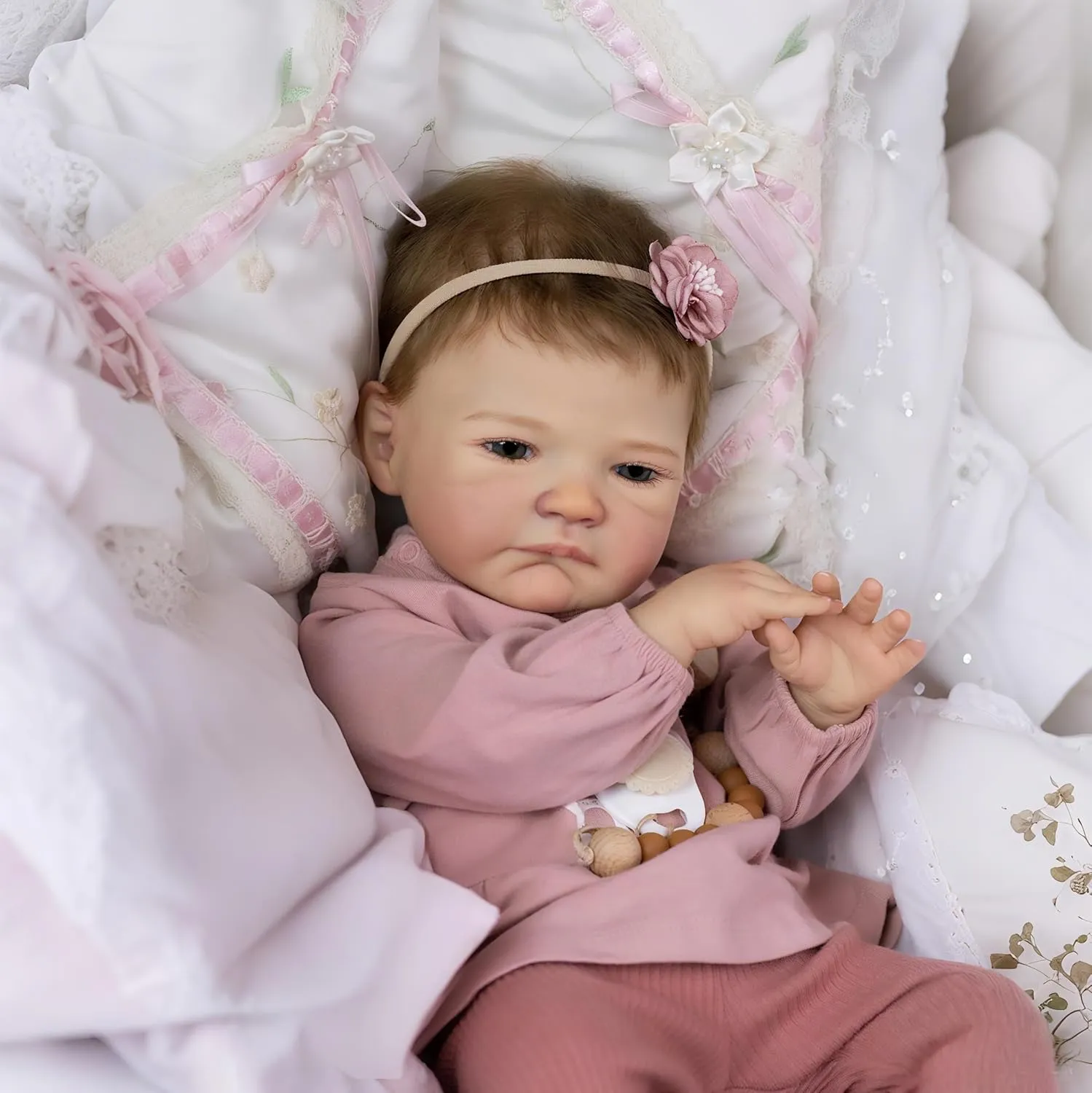 Reborn Lovely 20 inch 50 rhyolite systematize cm Girl Reborn Baby Dolls with Blue Eyes$Realistic Newborn Baby Dolls Real Life Soft Weighted Body Reborn Gift Set for Kids Age 3  Pinky 