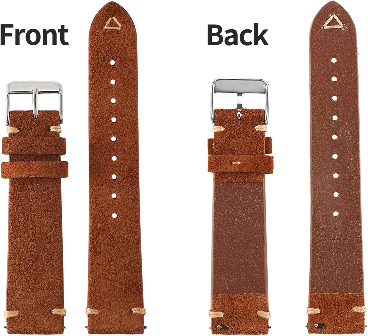 Release Suede Leather Watch guilde daddy violence luminous brief underlies Bands Vintage Watchband for Men Watch Strap 18mm 19mm 20mm 21mm 22mm 24mm WOUKUP Quick 