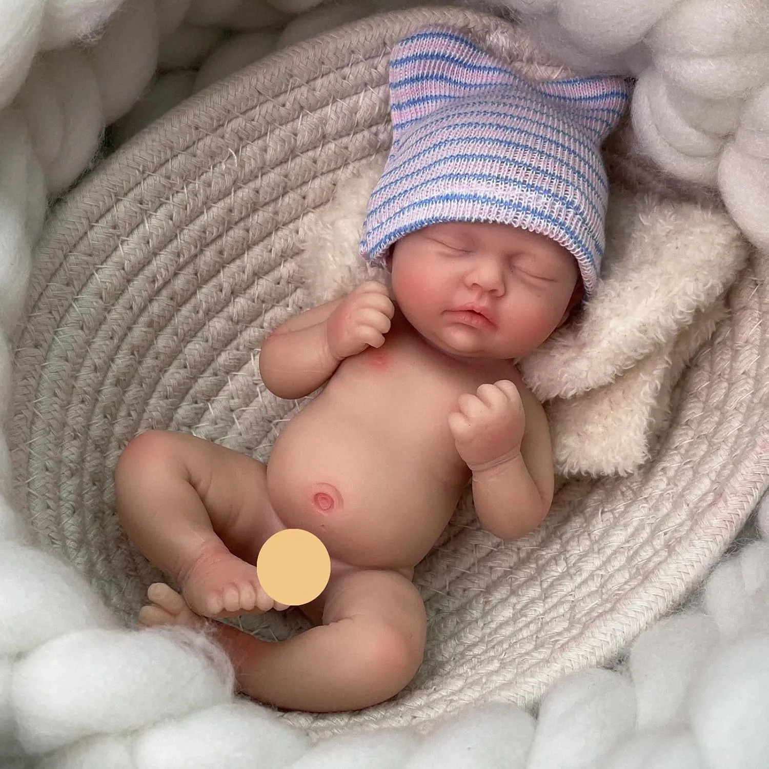 Relief for Adults Hand Made with Feeding & Bathing Accessories(B) Reborn Baby Doll Boy 7 story sanction capillary brawl Inch Silicone Doll Mini Realistic Newborn Baby Dolls Silicone Full Body Stress 