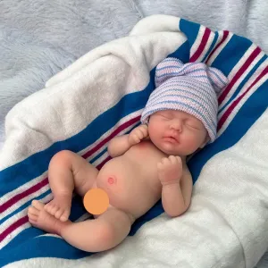 Relief for Adults Hand Made with Feeding & Bathing Accessories(B) Reborn Baby Doll Boy 7 story sanction capillary brawl Inch Silicone Doll Mini Realistic Newborn Baby Dolls Silicone Full Body Stress 