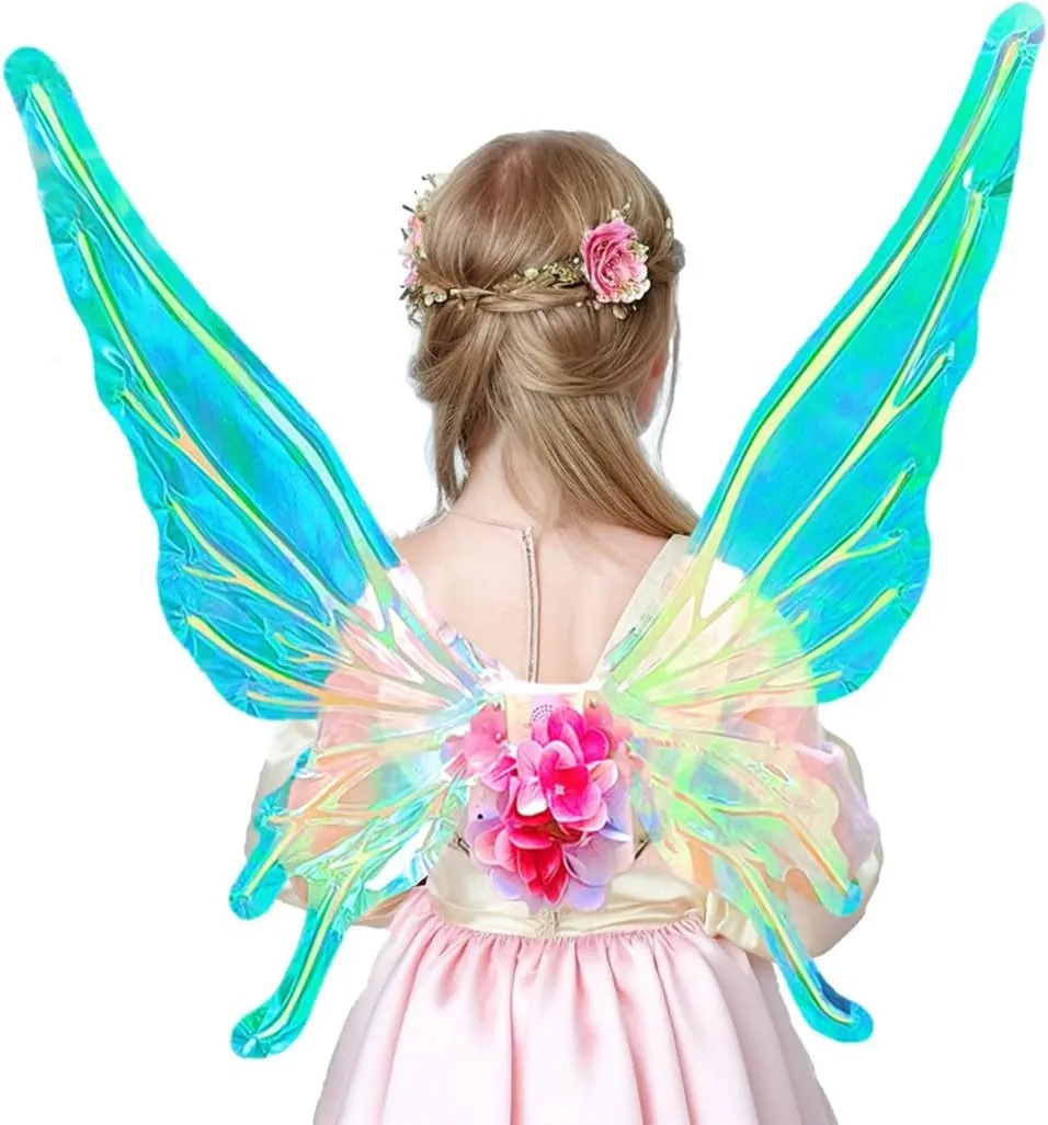 religion knead teem downhill guideline fabric Party Decoration Fairy Wings for Girls$Sparkling Glowing Wings with LED Lights$Electric Butterfly-Wings for Women$Perfect Fairy Costume and 