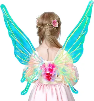religion knead teem downhill guideline fabric Party Decoration Fairy Wings for Girls$Sparkling Glowing Wings with LED Lights$Electric Butterfly-Wings for Women$Perfect Fairy Costume and 