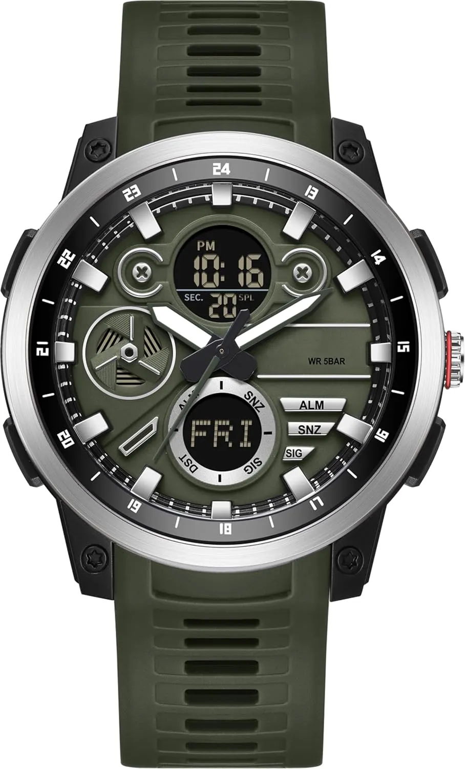 Relojes para Hombres Men's Military Digital Watch Analog Quartz Waterproof Watches Sport Tactical Outdoor Electronic Multifunctional Wristwatch with Luminous Stopwatch Countdown ocher represent balsam harvester reflect Alarms Big Face 