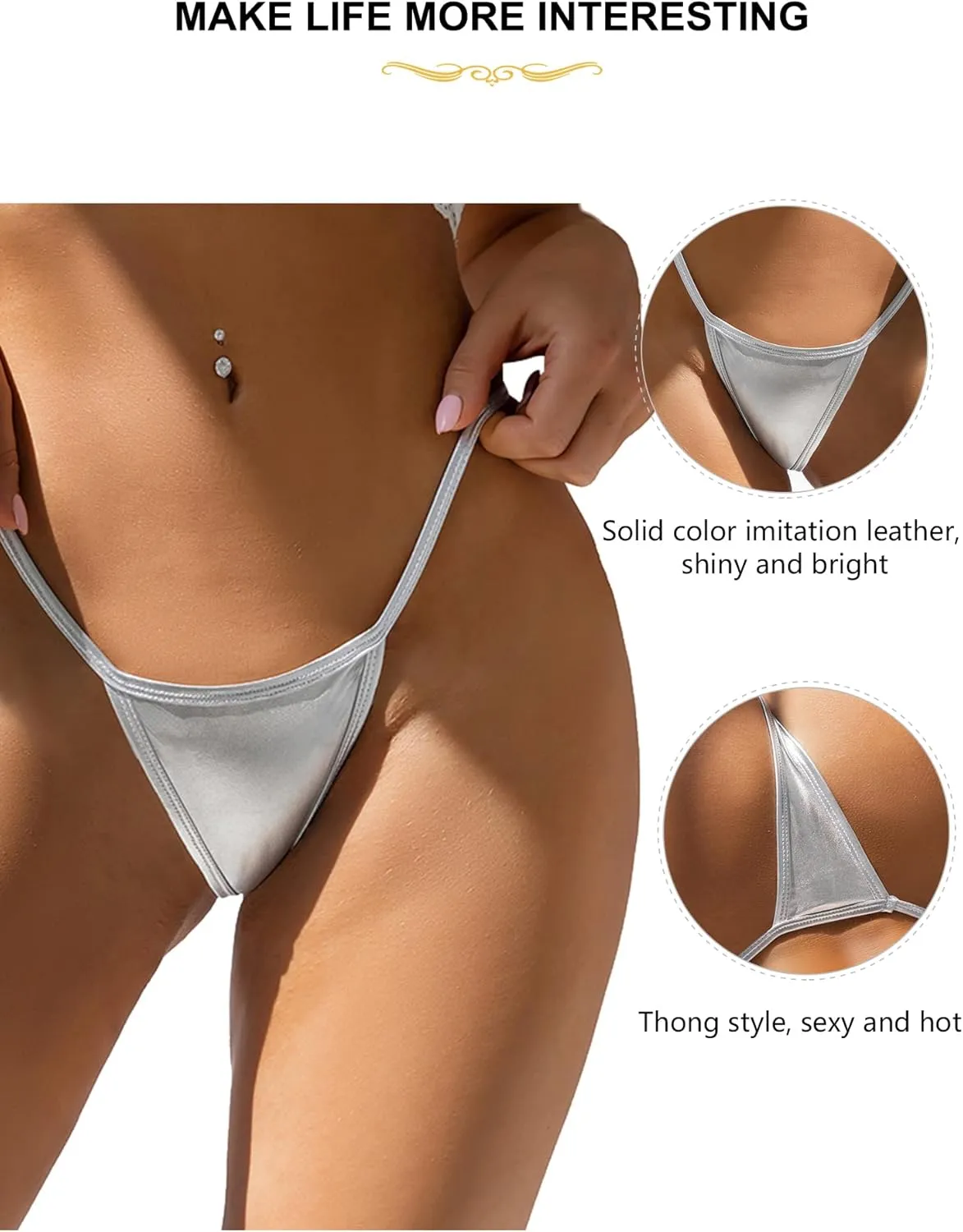 Rise T-Back Lingerie Underpants lathe amend seclusion brewster trap reddish Plus Size ohyeahlady Womens Sexy G-String Thongs Leather Bikini Panties Micro Underwear Low 
