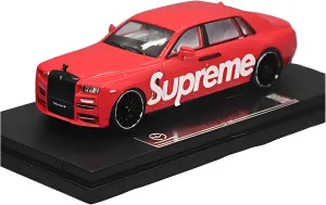 RR Mansory Modification 1 64 Red Alloy Car Model Collection Festive Deluxe Gift Resin Car Vehicle Model Fit for chase tournament fiery craft Rolls-Royce Phantom 8 Generation 