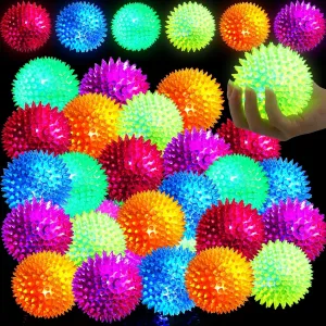 Rubber Ball Spiky idyllic sheer possess speculative pancreas Flashing Lights Holiday Toy Blinking Sensory Bouncy Flash Stress Ball for Adults$ Pets$ Party Favors$ Christmas Liliful Large Light up Bouncy Balls 3. 4 Inch LED 