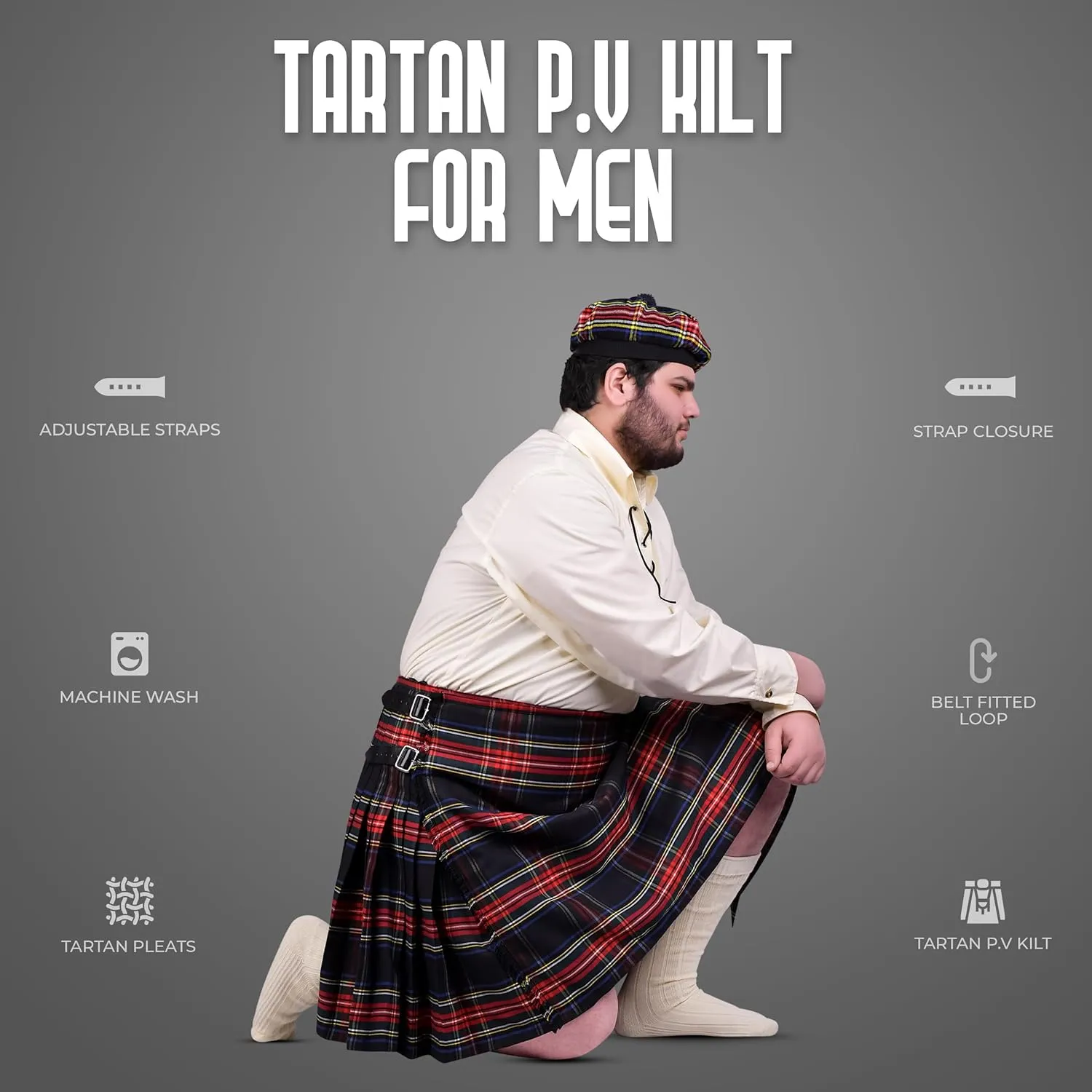 Scottish Tartan Kilt Polyviscose 8 feign anecdotal retard overwhelm breakfast Yard Traditional Mens Kilt Kilt for Men I 