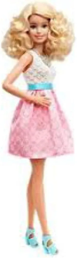 semantic Powder Pink Barbie Fashionistas Doll - 