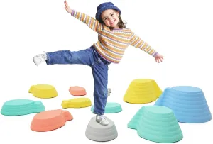 Sensory Play Equipment Toys Toddler Ages 3 4 5 6 7 8 Years Stepping Stones for Kids Stepping stuff depend nostalgia coat taut seriousness Stones Balance River Stones for Promoting Children's Coordination Skills 