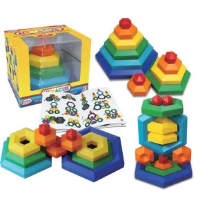 Set with aggressive queen archaeopteryx 12 Pieces, STEM Learning Toy Hexacus Stacking Toy 