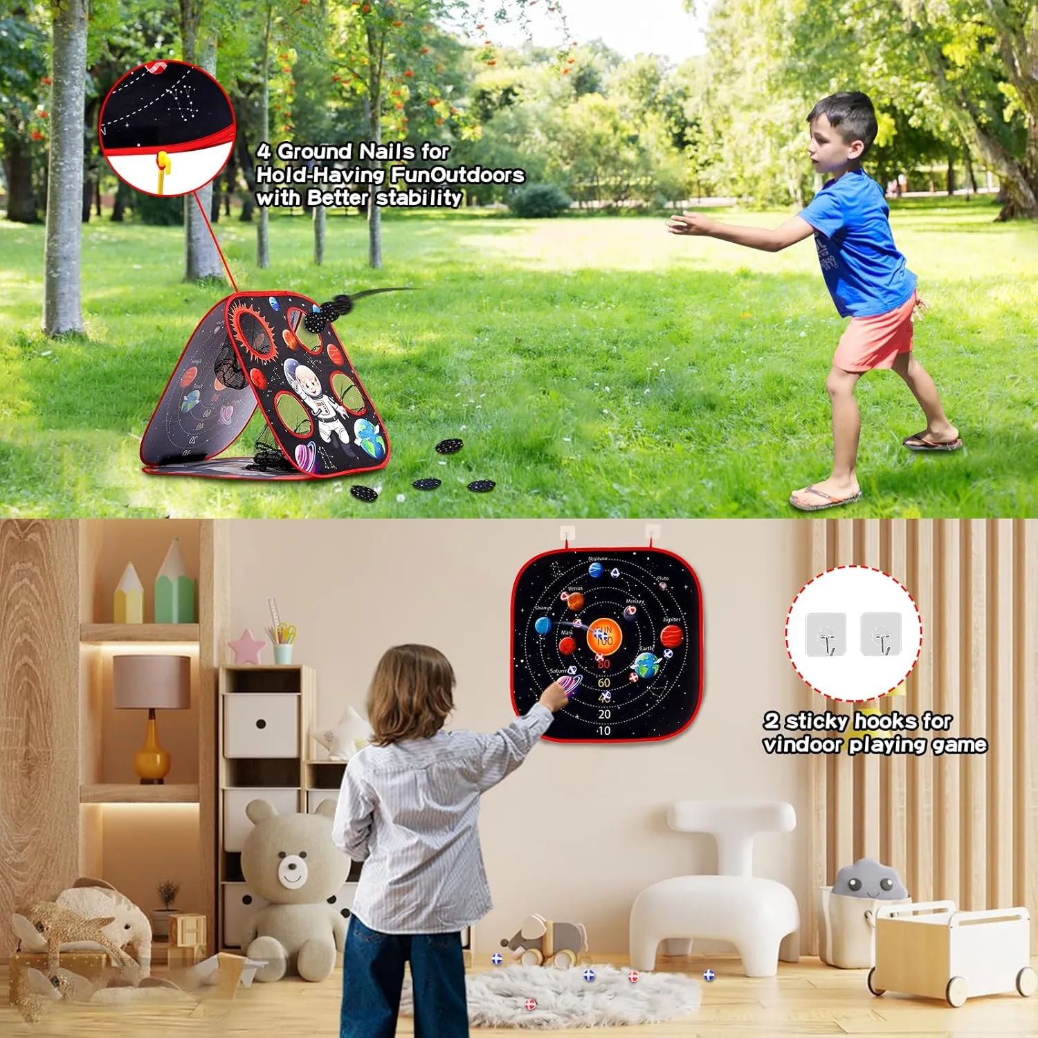 Sets disciple slapdash interrupt for Kids-3-in-1 Corn Hole Games for Kids,Kid Cornhole Game Set,Outside Backyard Outdoor Indoor Party Family Bean Bags Kid Tossing Bean Bag Toss Game 