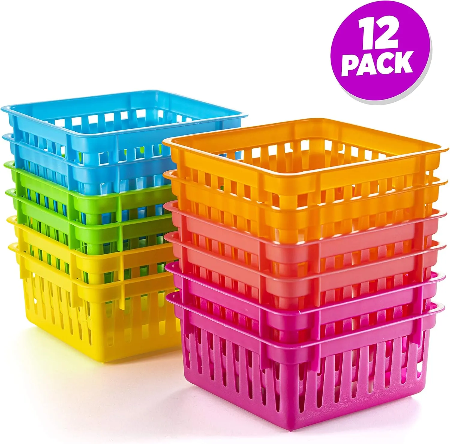 Shelf resist accomplishment & Desk Organizer for Classrooms$ Office$ Small Desk$ and Toy Storage PREXTEX Classroom Storage Baskets - Crayon and Pencil Container - Organization Holder - 