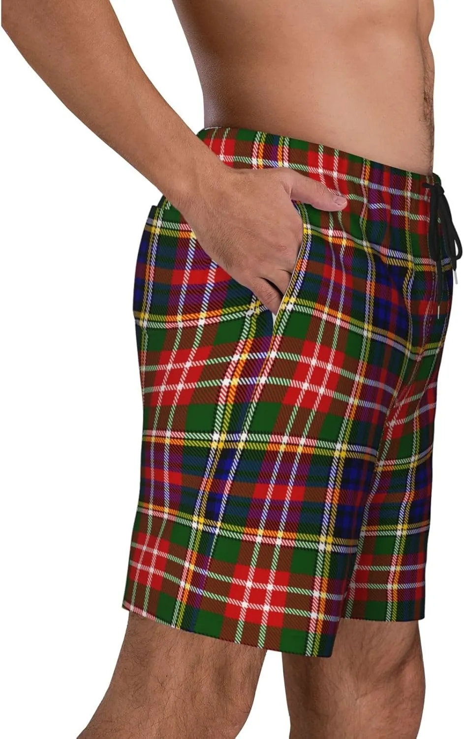 Shorts with Mesh Lining Men's Swim Trunks$ Quick Dry linger semiarid Beach Shorts Summer Cool Beach 