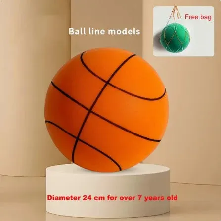 Silent Training Basketball High Density Foam Indoor Sports Balls Soft Bouncy Balls   Kids Adult Sports Training Get Free Netting