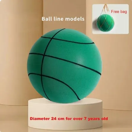Silent Training Basketball High Density Foam Indoor Sports Balls Soft Bouncy Balls   Kids Adult Sports Training Get Free Netting