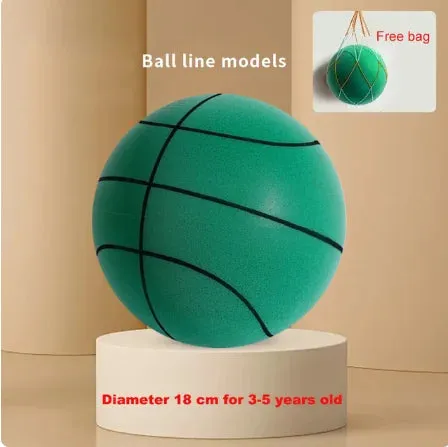 Silent Training Basketball High Density Foam Indoor Sports Balls Soft Bouncy Balls   Kids Adult Sports Training Get Free Netting