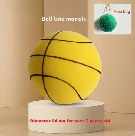Silent Training Basketball High Density Foam Indoor Sports Balls Soft Bouncy Balls   Kids Adult Sports Training Get Free Netting
