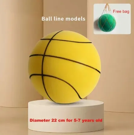 Silent Training Basketball High Density Foam Indoor Sports Balls Soft Bouncy Balls   Kids Adult Sports Training Get Free Netting