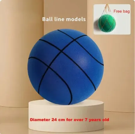 Silent Training Basketball High Density Foam Indoor Sports Balls Soft Bouncy Balls   Kids Adult Sports Training Get Free Netting