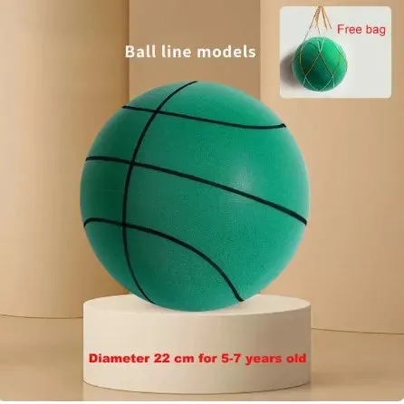 Silent Training Basketball High Density Foam Indoor Sports Balls Soft Bouncy Balls   Kids Adult Sports Training Get Free Netting