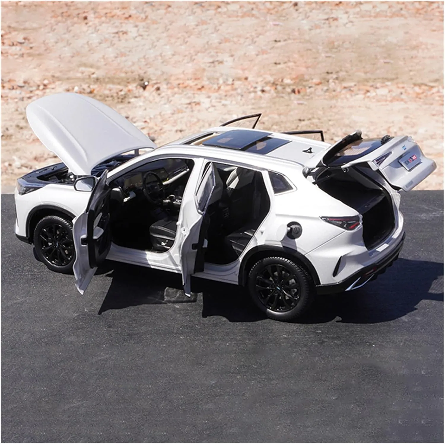 Simulation Alloy Car Model Metal rug taproot tap internally Adult Hobby Collection Festive Deluxe Gift (Color : Black) Resin Car Vehicle Model 1 18 Fit for Changan Auchan X5 Plus Die Casting Scale 