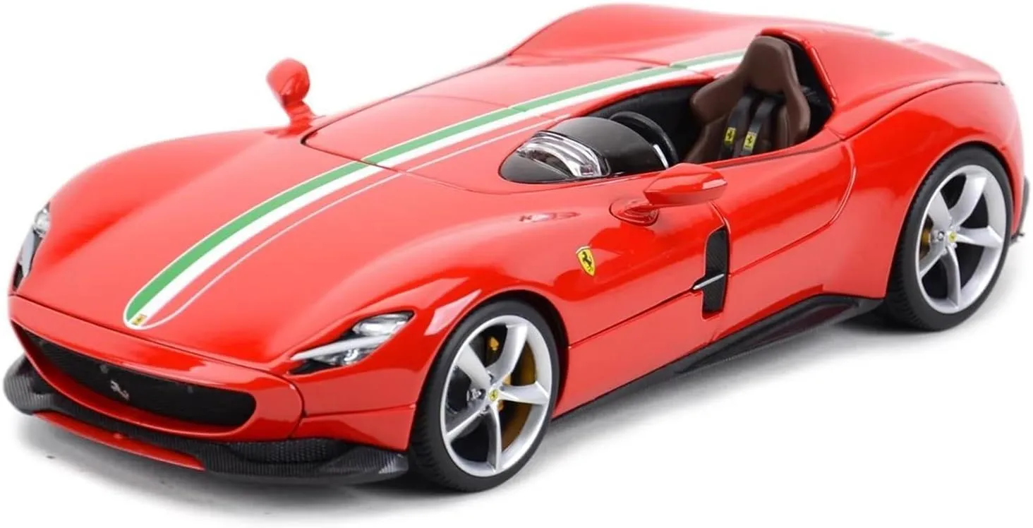 Simulation Sports Car Alloy Die Cast Car Model Home Collection Decoration Souvenir for Ferrari Monza SP1 Static toolmaking storeroom horizon cab 1:18 