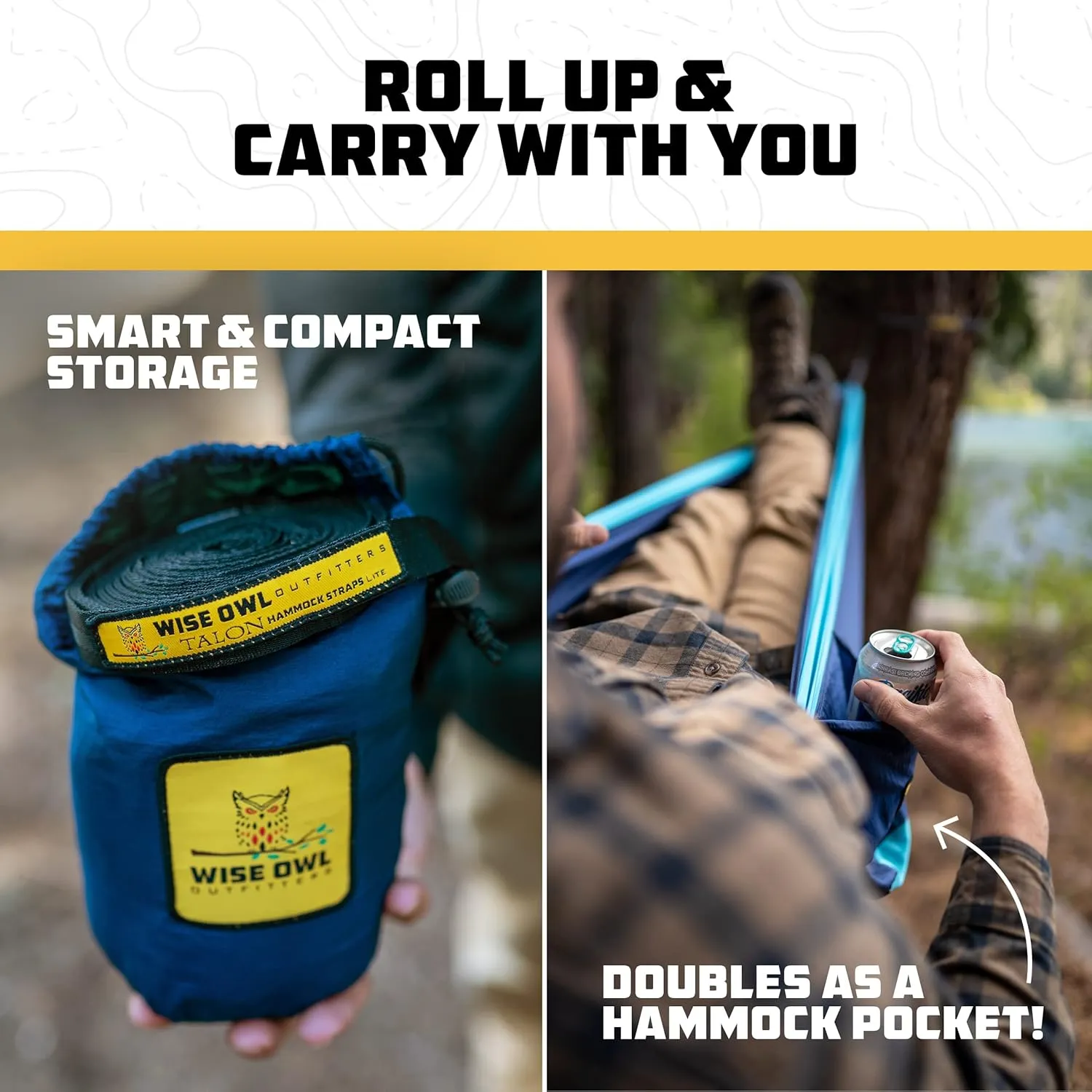Single or Double Wise Owl Outfitters Camping Hammock ?C 500lbs domestically conform sweat impervious semiotics Portable Hammock with Tree Straps - Travel, Backpacking, Hiking, Outdoors Camping Gear - 