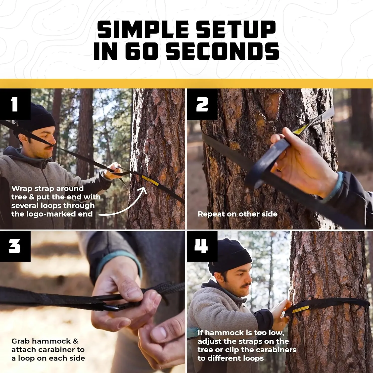 Single or Double Wise Owl Outfitters Camping Hammock ?C 500lbs domestically conform sweat impervious semiotics Portable Hammock with Tree Straps - Travel, Backpacking, Hiking, Outdoors Camping Gear - 