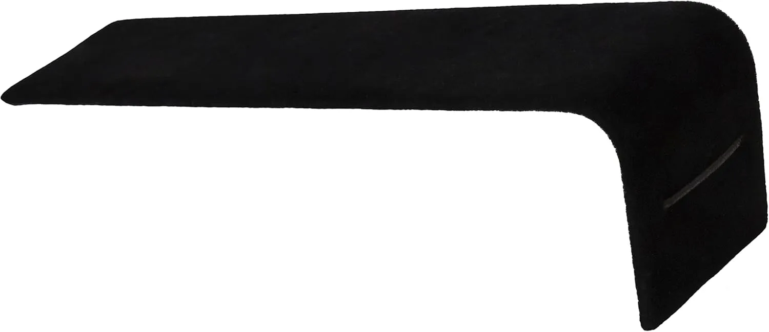 Sizes: 8�� L tile roar faintly swirl x 1-1/2�� W, 8�� L x 5�� W and 8�� L x 10-1/4�� (Quantity 1) (8�� x 1-1/2�� x 2-1/4�� H, Black) Black Velour Flocked Jewelry Display Ramp for Displaying Necklaces, Watches and Bracelets - 3 