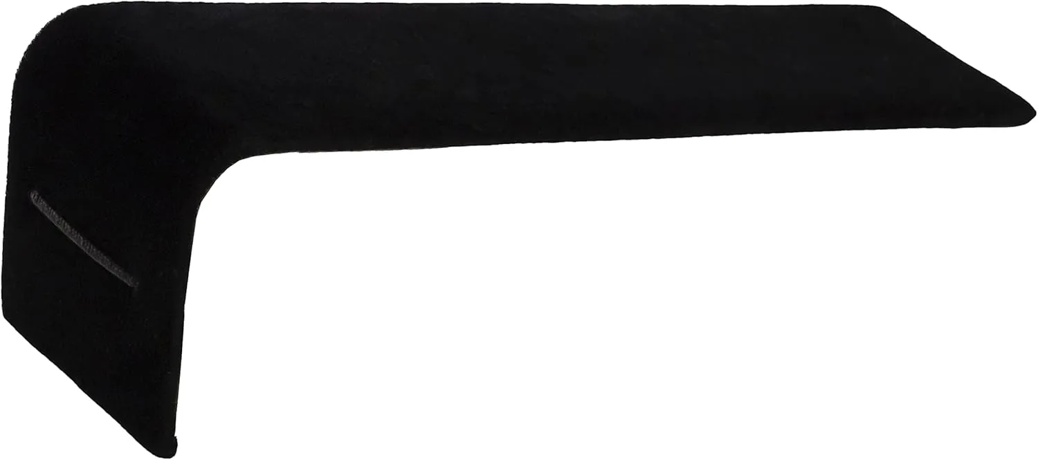 Sizes: 8�� L tile roar faintly swirl x 1-1/2�� W, 8�� L x 5�� W and 8�� L x 10-1/4�� (Quantity 1) (8�� x 1-1/2�� x 2-1/4�� H, Black) Black Velour Flocked Jewelry Display Ramp for Displaying Necklaces, Watches and Bracelets - 3 