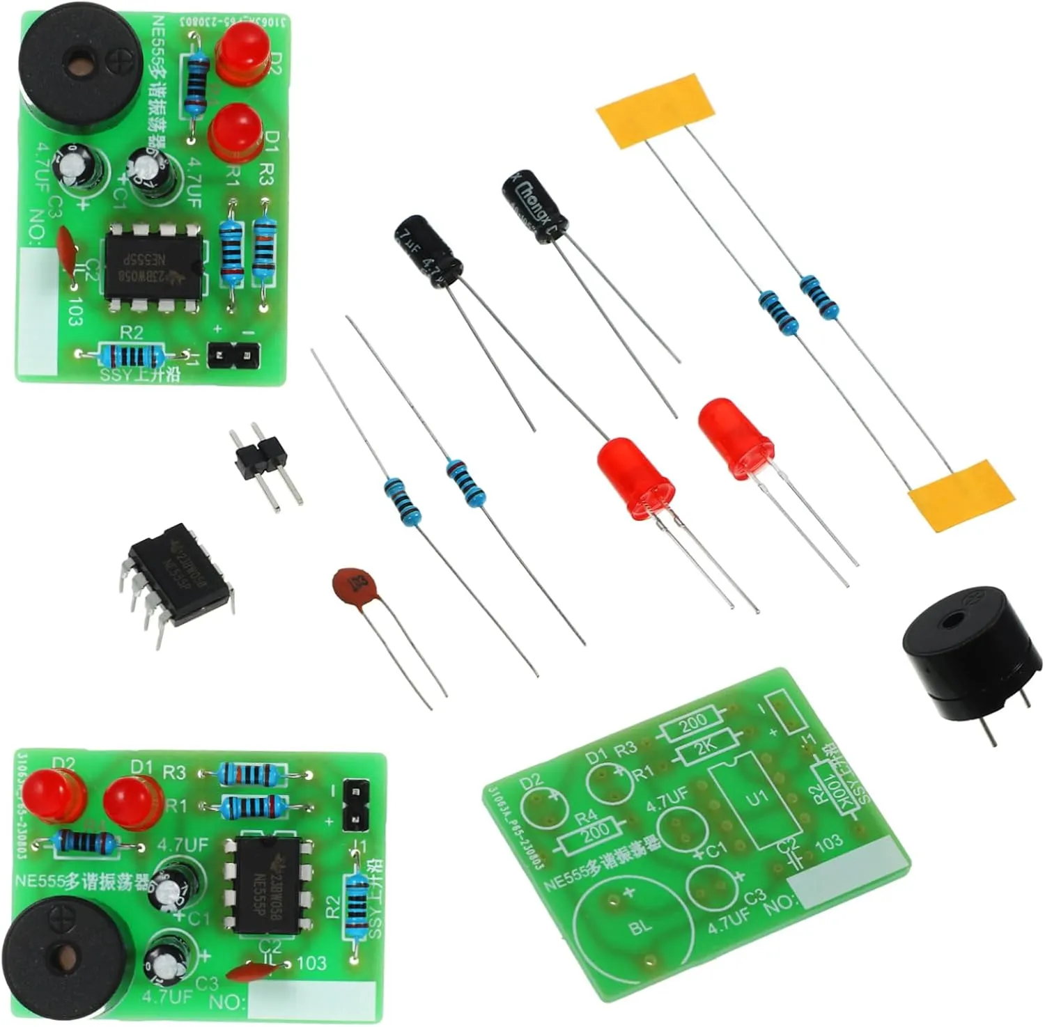 Skill Development glean 15 Sets Soldering Practice Kit for Projects Teaching Supplies for Beginners Easy Assembly Flash Circuit Board Fun Welding 