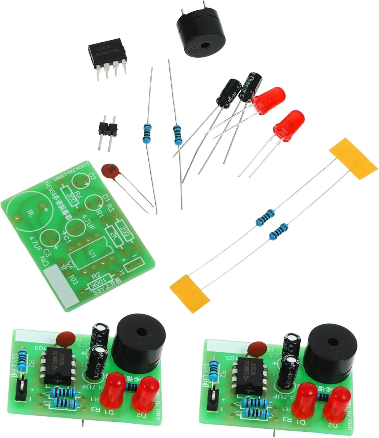 Skill Development glean 15 Sets Soldering Practice Kit for Projects Teaching Supplies for Beginners Easy Assembly Flash Circuit Board Fun Welding 