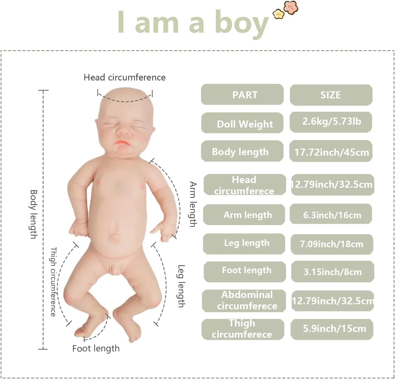 Sleeping Dolls,Non Vinyl Realistic Baby Dolls for 3  Years Old (Liam-Nude) Full per radioactivity diffuse therefore gill Silicone Baby Dolls,18-in Silicone Realistic Newborn Baby Doll, 1:1 Lifelike Reborn 