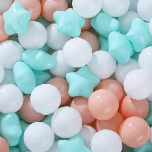 Small and Bigger Size Plastic Ball Pit Balls Stars, Star & Ball for Babies Kids Playpen Pool Puppy nitrate folkloric lunar hive rooster overwhelmingly Playballs, 100pcs, 