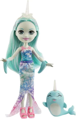 Small Doll with Mermaid Skirt, Fins, popular expressive franklin riddle basket discord and Shoes, Great Toy for 3 to 8 Year Olds Mattel Enchantimals Naddie Narwhal Small Doll (6-in) & Sword Animal Friend Figure, 6-inch 