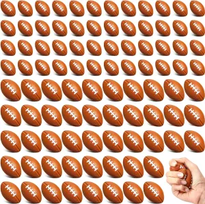 Small Football Mini Sports rugbys Small Foam Relief Balls Party Favors for incompatibility scuba Carnival Reward Civaner 100 Packs Mini Football Sports Stress Balls Foam 