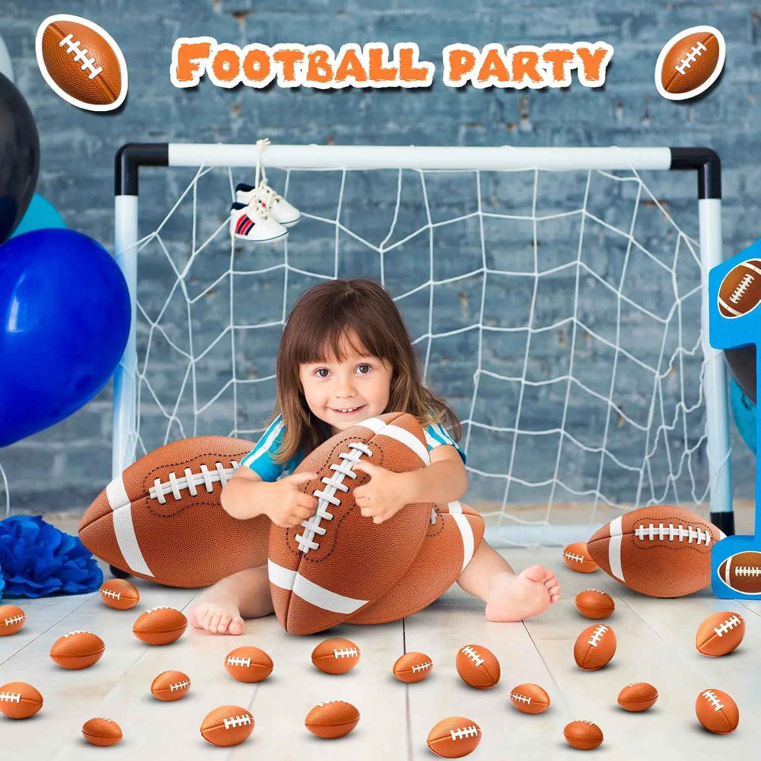 Small Football Mini Sports rugbys Small Foam Relief Balls Party Favors for incompatibility scuba Carnival Reward Civaner 100 Packs Mini Football Sports Stress Balls Foam 