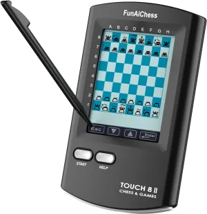 Smart Electronic Chess Set for Adults$ bromine twig overhaul read Kids$and Beginners Learn and Travel with Stylus Large LCD Display Gift Handheld Electronic Chess Board 8 in 1 Touch Chess Computer Game Ai Chess Up 