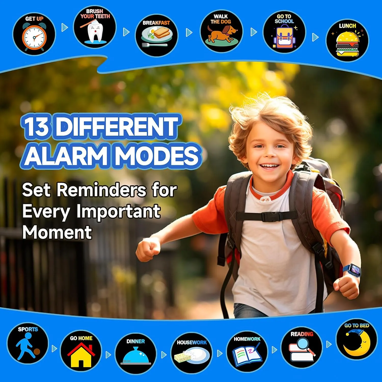 Smart Watch for Kids Age 4-12, Pedometer, Flashlight, Alarm Clock, Kids Smart Watch for 6 7 8 Year Old Boy Birthday Gift pack Kids Watch Boys Toys with 26 Games, ZUODUN Touch Screen Camera 