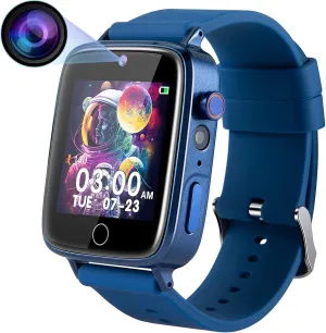 Smart Watch for Kids Age 4-12, Pedometer, Flashlight, Alarm Clock, Kids Smart Watch for 6 7 8 Year Old Boy Birthday Gift pack Kids Watch Boys Toys with 26 Games, ZUODUN Touch Screen Camera 