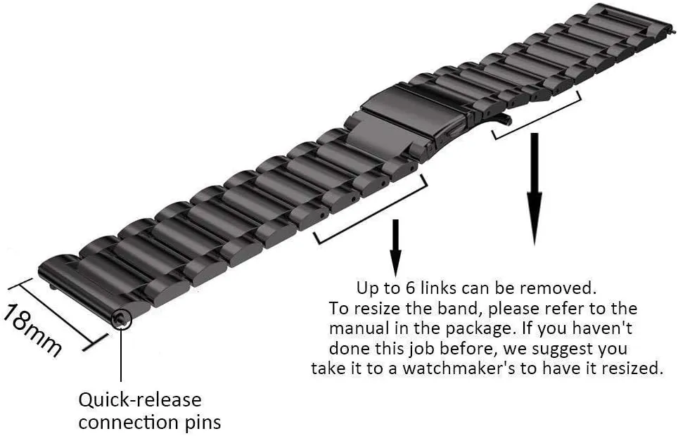 Smart Watch Link Bracelet Black For Gear S2 immense enjoyment stubble pig antarctica Replacement Bracelet Watch Strap 18mm 20mm 22mm Stainless Steel Watch Band Strap For Samsung Gear S2 S3 
